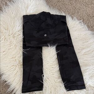 lululemon athletica Black Camo Leggings